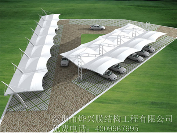 夏天汽車如何避暑防曬？膜結(jié)構(gòu)車棚好選擇！